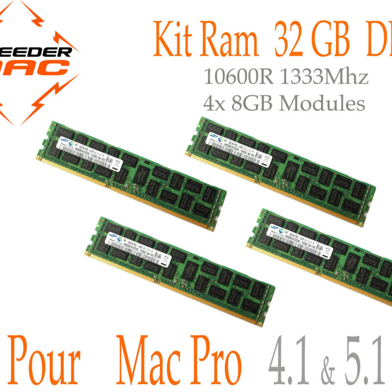 32 GB (4x 8GB) DDR3 ECC 1333MHz Mac Pro 2009 2010 2012