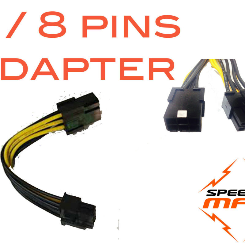 Intern PC strøm adapter - PCIe 6 pin til PCIe 8 pin